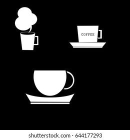 Vector modern, isolated icon coffee and tea shop