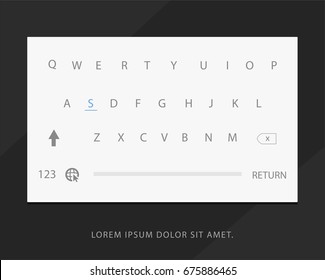 Vector modern keyboard of smartphone