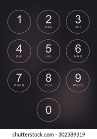 vector modern keyboard of smartphone, alphabet buttons