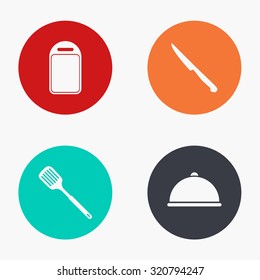 Vector modern kitchen appliances colorful icons set on white background