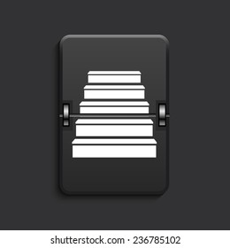 vector modern ladder scoreboard black icon. Eps 10