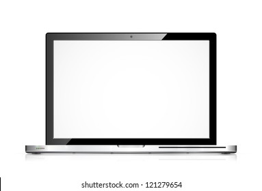 Vector portátil moderno aislado en blanco