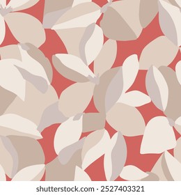 Vector modern leaves illustration seamless repeat pattern digital artwork