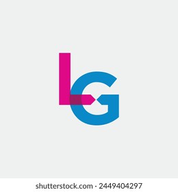 Vector modern letter g combination with creative concept logo design premuim vector
