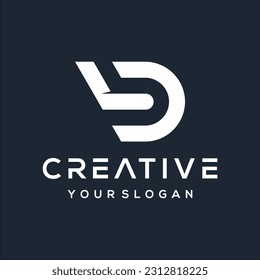 Vector modern letter propeller logo design