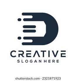 Vector modern letter propeller logo design
