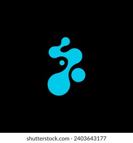 Letra vectorial moderna S abstract logo company. Símbolo de círculo de forma vinculado.