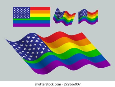 Vector modern lgbt flag background. type of sexual minorities