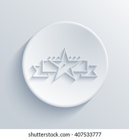 Vector modern light award icon with shadow