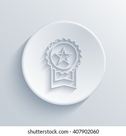 Vector modern light award icon with shadow