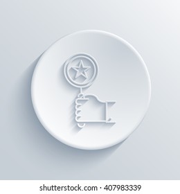 Vector modern light award icon with shadow