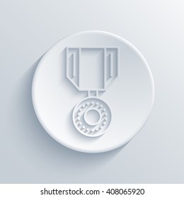 Vector modern light award icon with shadow