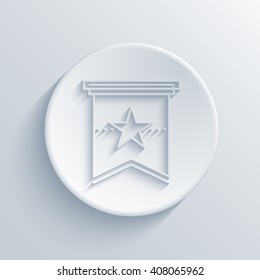 Vector modern light award icon with shadow