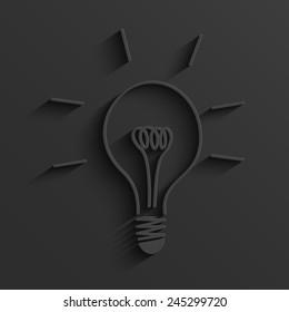 Vector modern light bulb background. Idea design