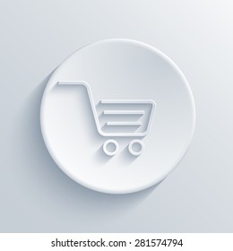 Vector modern light shopping circle icon background