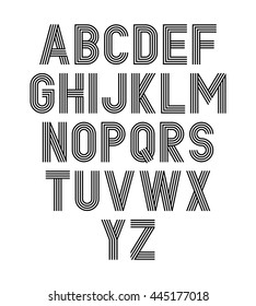 Vector Modern Linear Font.