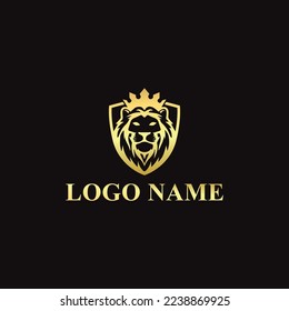 Vector modern lion head logo design vector illustration