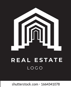 Logo moderno vectorial, marca para agencia inmobiliaria. Vida en la ciudad. 
