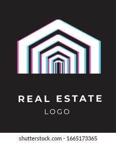 Logo moderno vectorial, marca para agencia inmobiliaria. Vida en la ciudad. 