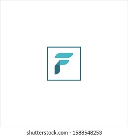 vector modern logo with the initials "F" which is clean and soft