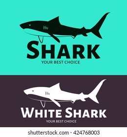 Vector modern logo in the shape of a shark. Brand logo.