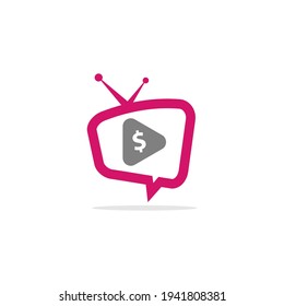 vídeo de logotipo moderno vectorial para dinero