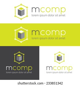 Vector modern logo for web studio or finance company