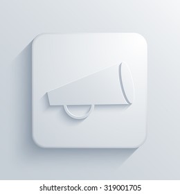 Vector modern loudspeaker light icon with shadow