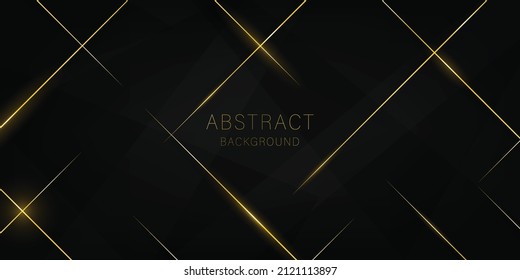 Vector modern luxury black and grey gradient with golden line. Luxury abstract background.