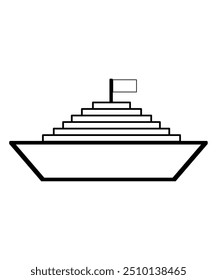 Un Vector de un crucero moderno y lujoso