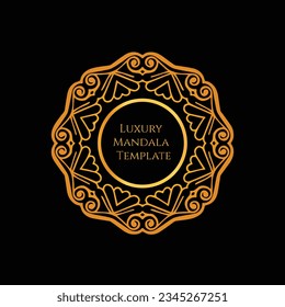 vectorial moderno fondo mandala de lujo para decoración, impresiones, invitación, boda, étnico en color dorado