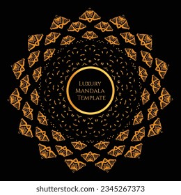vectorial moderno fondo mandala de lujo para decoración, impresiones, invitación, boda, étnico en color dorado