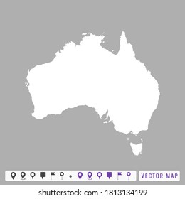 Vector modern map of Australia