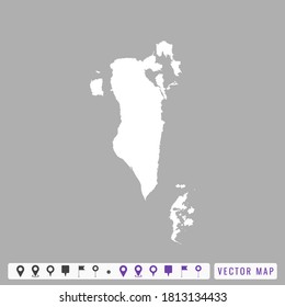 Vector modern map of Bahrain