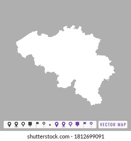 Vector modern map of Belgium