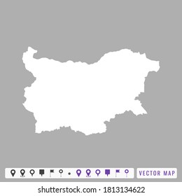 Vector modern map of Bulgaria