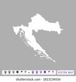 Vector modern map of Croatia