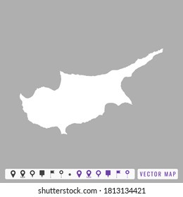 Vector modern map of Cyprus