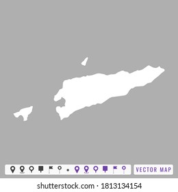 Mapa vectorial moderno de Timor Oriental