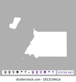 Vector modern map of Equatorial Guinea