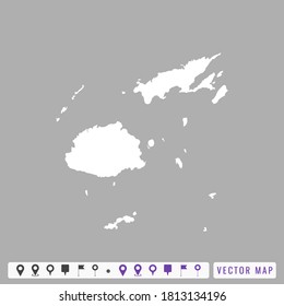 Vector modern map of Fiji