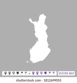 Vector modern map of Finland