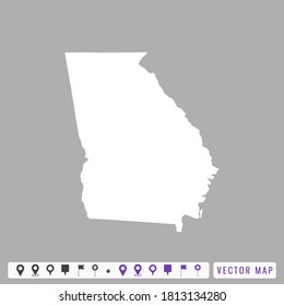 Vector modern map of Georgia (USA)