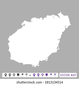 Mapa vectorial moderno de Hainan