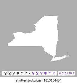 Vector modern map of New York