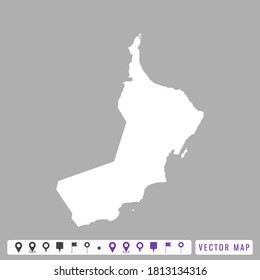 Vector modern map of Oman