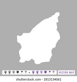 Vector modern map of San Marino