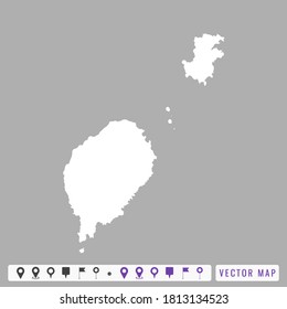 Vector modern map of Sao Tome