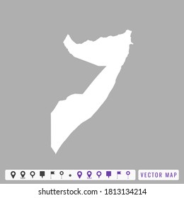 Vector modern map of Somalia