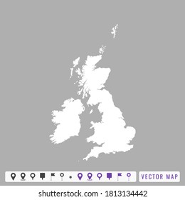 Mapa vectorial moderno del Reino Unido (Reino Unido)